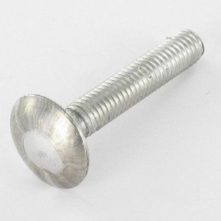 Parafuso cabeça redonda gola quadrada M5X80 rosca total Aço zinco branco