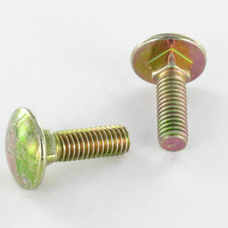 Parafuso cabeça redonda gola quadrada M8X140 rosca total Dicromato