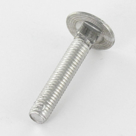 Parafuso cabeça redonda gola quadrada M5X80 rosca total Aço zinco branco