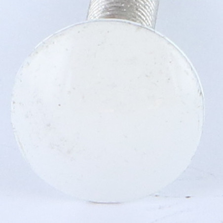 Parafuso cabeça redonda gola quadrada M6X50 rosca total Alumínio Aço zinco branco lacado a branco RAL9016 branco de
