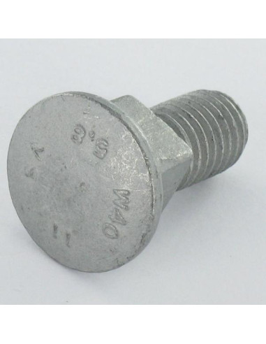 Parafuso cabeça redonda gola quadrada M10X25 roscado sobre 14 espessura do quadrado 10 Aço Geomet 500A sem corrosão