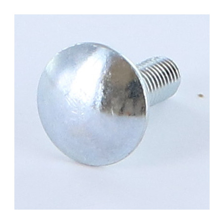 Parafuso cabeça redonda gola quadrada M8X16 rosca total Aço zinco branco