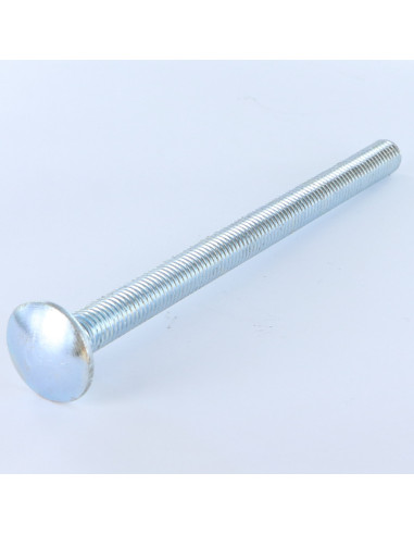 Parafuso cabeça redonda gola quadrada M14X50 rosca total Classe 8.8 Aço zinco branco