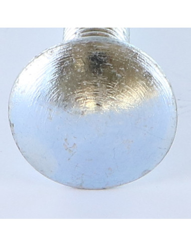 Parafuso cabeça redonda gola quadrada M10X94 roscado sobre 14 K&C.B quadrado 10X10X2,5 Aço zinco branco