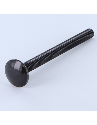 Parafuso cabeça redonda gola quadrada M6X70 rosca total Aço zinco preto