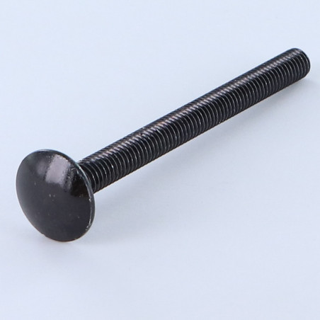Parafuso cabeça redonda gola quadrada M6X70 rosca total Aço zinco preto