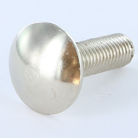 Parafuso cabeça redonda gola quadrada M12X40 rosca total Aço niquelado