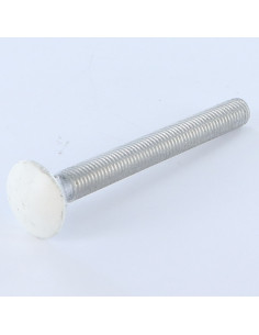 Parafuso cabeça redonda gola quadrada M7X40 passo de rosca de 100 rosca total Alumínio RAL9016 branco de
