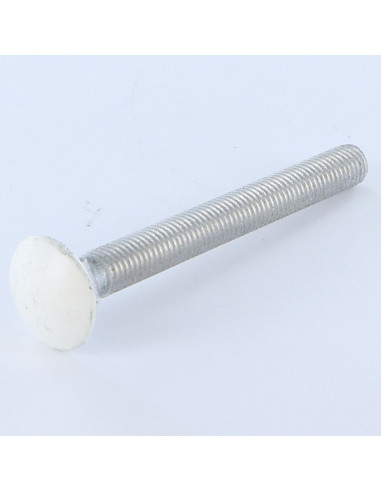 Parafuso cabeça redonda gola quadrada M7X40 passo de rosca de 100 rosca total Alumínio RAL9016 branco de