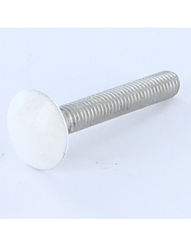 Parafuso cabeça redonda gola quadrada M7X40 passo de rosca de 100 rosca total Alumínio RAL9016 branco de