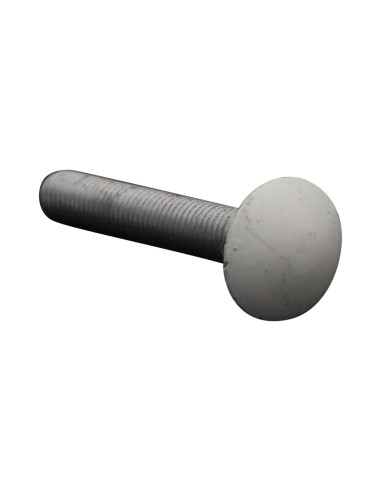 Parafuso cabeça redonda gola quadrada M7X45 passo de rosca de 100 Alumínio rosca total RAL9010 branco puro 30%B