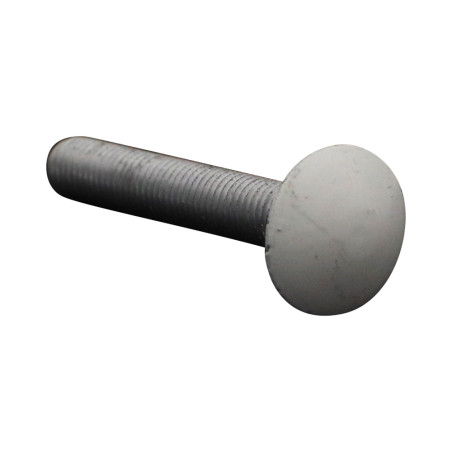 Parafuso cabeça redonda gola quadrada M7X45 passo de rosca de 100 Alumínio rosca total RAL9010 branco puro 30%B