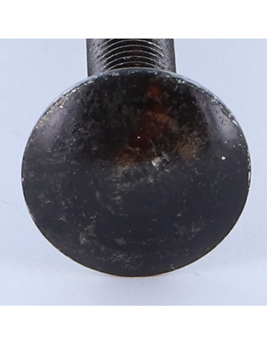 Parafuso cabeça redonda gola quadrada M8X75 rosca total Aço zinco preto