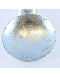 Parafuso cabeça redonda gola quadrada M12X120 rosca total Aço zinco branco 2