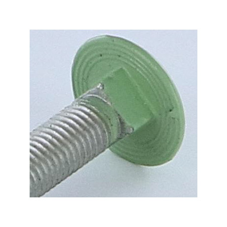 Parafuso cabeça redonda gola quadrada M7X45 passo de rosca de 100 Alumínio rosca total RAL6021 verde pálido 30%B