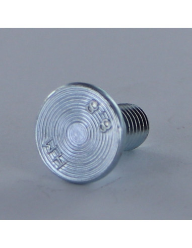 Parafuso cabeça plana M8X17 rosca total Classe 8.8 Aço zinco branco