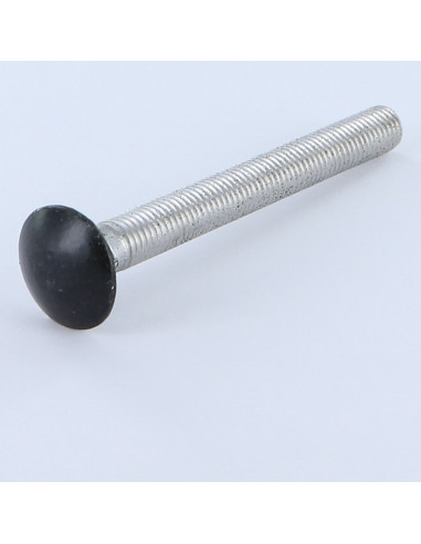 Parafuso cabeça redonda gola quadrada M6X50 rosca total Alumínio lacado de preto RAL9005 preto escuro