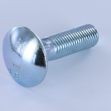 Parafuso cabeça redonda gola quadrada M16X50 roscado sobre 50 Classe 8.8 Aço zinco branco diâmetro da cabeça 30