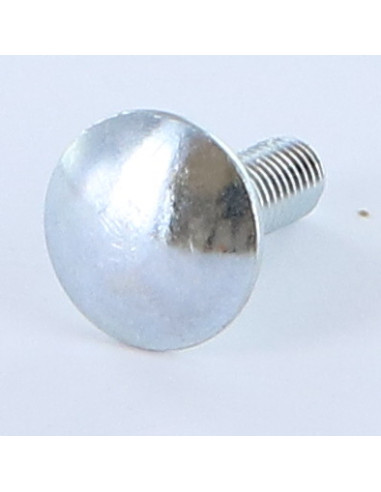 Parafuso cabeça redonda gola quadrada M6X20 rosca total Aço zinco branco