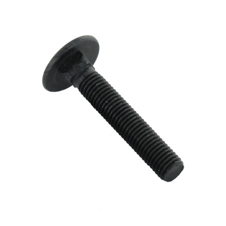 Parafuso cabeça redonda gola quadrada M8X110 rosca total Aço zinco preto