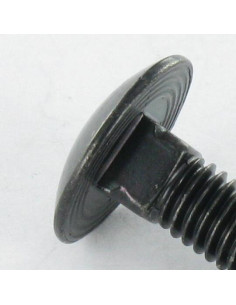 Parafuso cabeça redonda gola quadrada M8X110 rosca total Aço zinco preto 2