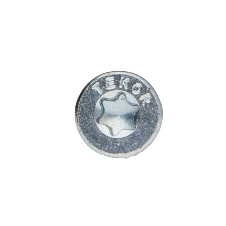 Parafusos de madeira e aglomerado TEKOR cabeça fresada dentado 4,5X40 TORX T20 Aço zinco branco rosca total cut