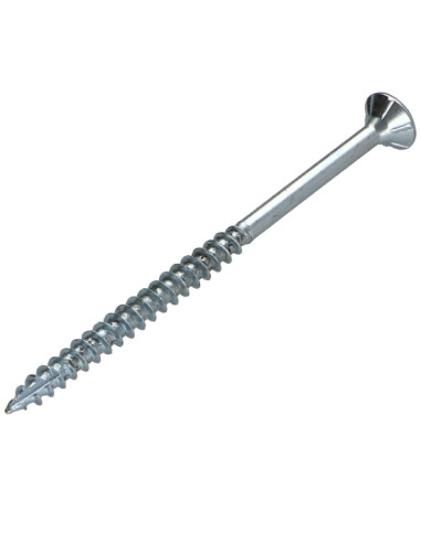 Parafusos de madeira e aglomerado TEKOR cabeça fresada dentado 4X60 roscado sobre 36 TORX T20 Aço zinco branco cut