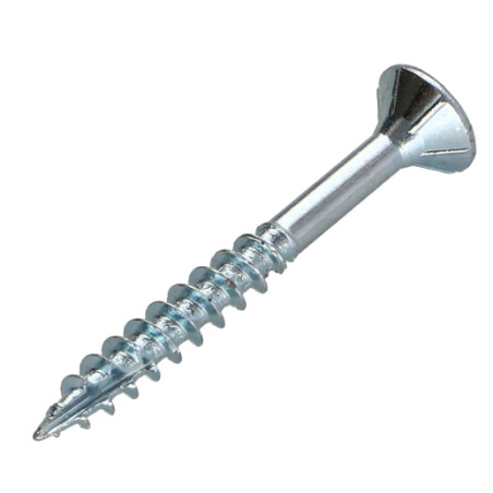 Parafusos de madeira e aglomerado TEKOR cabeça fresada dentado 5X50 roscado sobre 30 TORX T25 Aço zinco branco cut