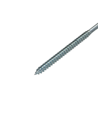 Parafuso de madeira aglomerado cabeça fresada Pozi PZ7 6X140 rosca parcial Aço zinco branco