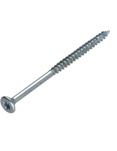 Parafusos de madeira e aglomerado TEKOR cabeça fresada dentado 4X70 roscado sobre 42 TORX T20 Aço zinco branco cut