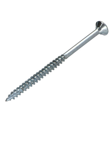 Parafusos de madeira e aglomerado TEKOR cabeça fresada dentado 4X70 roscado sobre 42 TORX T20 Aço zinco branco cut