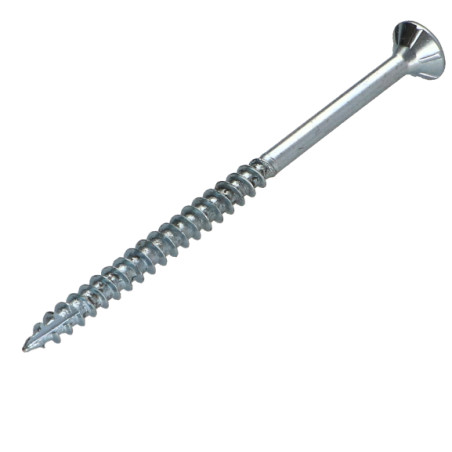 Parafusos de madeira e aglomerado TEKOR cabeça fresada dentado 4X70 roscado sobre 42 TORX T20 Aço zinco branco cut