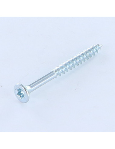 Parafuso de madeira aglomerado cabeça fresada TORX T30 6X80 roscado sobre 48 Aço zinco branco