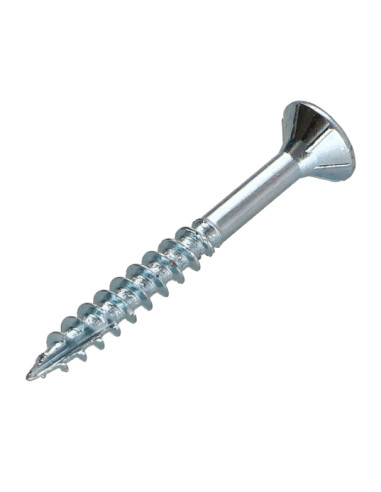 Parafusos de madeira e aglomerado TEKOR cabeça fresada dentado 4,5X35 roscado sobre 25 TORX T25 Aço zinco branco