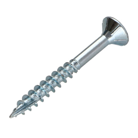 Parafusos de madeira e aglomerado TEKOR cabeça fresada dentado 4,5X35 roscado sobre 25 TORX T25 Aço zinco branco