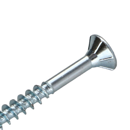 Parafusos de madeira e aglomerado TEKOR cabeça fresada dentado 4,5X35 roscado sobre 25 TORX T25 Aço zinco branco