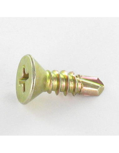Autoperfurante cabeça fresada 5X65 roscado sobre 30 Parafuso com Cabeça com Fenda quadrada 2 Phillips 2 Dicromato