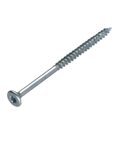 Parafusos de madeira e aglomerado TEKOR cabeça fresada dentado 3,5 x 60 roscado sobre 36 TORX T15 Aço zinco branco