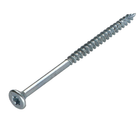 Parafusos de madeira e aglomerado TEKOR cabeça fresada dentado 3,5 x 60 roscado sobre 36 TORX T15 Aço zinco branco
