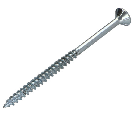 Parafusos de madeira e aglomerado TEKOR cabeça fresada dentado 3,5 x 60 roscado sobre 36 TORX T15 Aço zinco branco