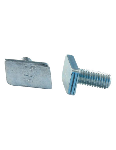 Parafuso de metais cabeça losângulo M8X14 espessura T.5 Aço zinco branco
