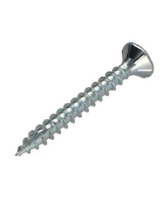 Parafusos de madeira e aglomerado TEKOR cabeça fresada dentado 4X30 TORX T20 Aço zinco branco 96 horas de 2