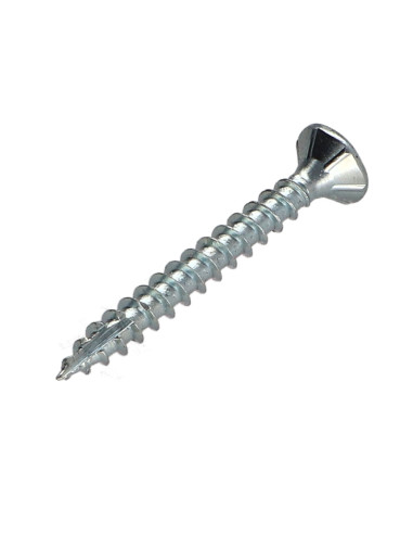 Parafusos de madeira e aglomerado TEKOR cabeça fresada dentado 4X30 TORX T20 Aço zinco branco 96 horas de