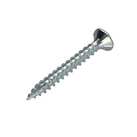 Parafusos de madeira e aglomerado TEKOR cabeça fresada dentado 4X30 TORX T20 Aço zinco branco 96 horas de