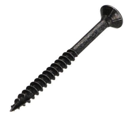 Parafuso de madeira aglomerado cabeça fresada TORX T25 5X60 roscado sobre 36 Aço zinco preto