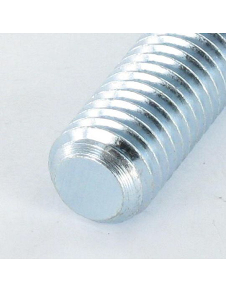 Parafuso de metais sem cabeça sulcada M6X120 perno plano Aço zinco branco