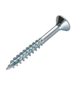 Parafusos de madeira e aglomerado TEKOR cabeça fresada dentado 3,5X50 roscado sobre 30 TORX T15 Aço zinco branco cut 2
