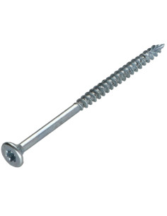Parafusos de madeira e aglomerado TEKOR cabeça fresada dentado 6X70 roscado sobre 42 TORX T30 Aço zinco branco cut