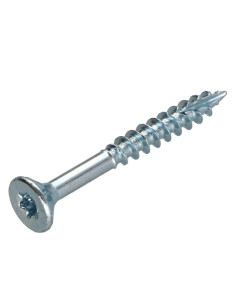 Parafusos de madeira e aglomerado TEKOR cabeça fresada dentado 3,5 x 35 roscado sobre 21 TORX T15 Aço zinco branco