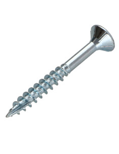 Parafusos de madeira e aglomerado TEKOR cabeça fresada dentado 3,5 x 35 roscado sobre 21 TORX T15 Aço zinco branco 2